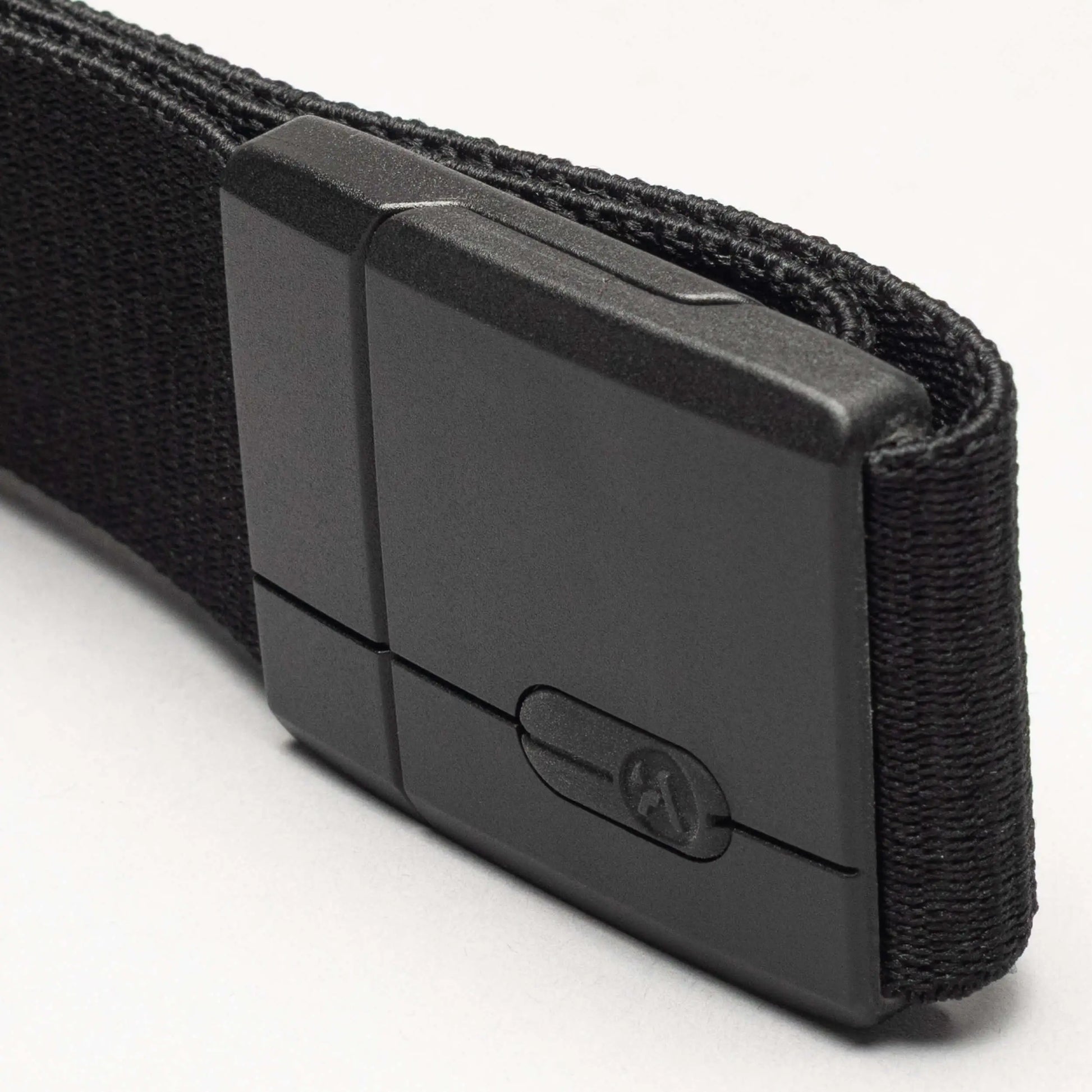 Black belt with a metallic buckle on a white background | XSports