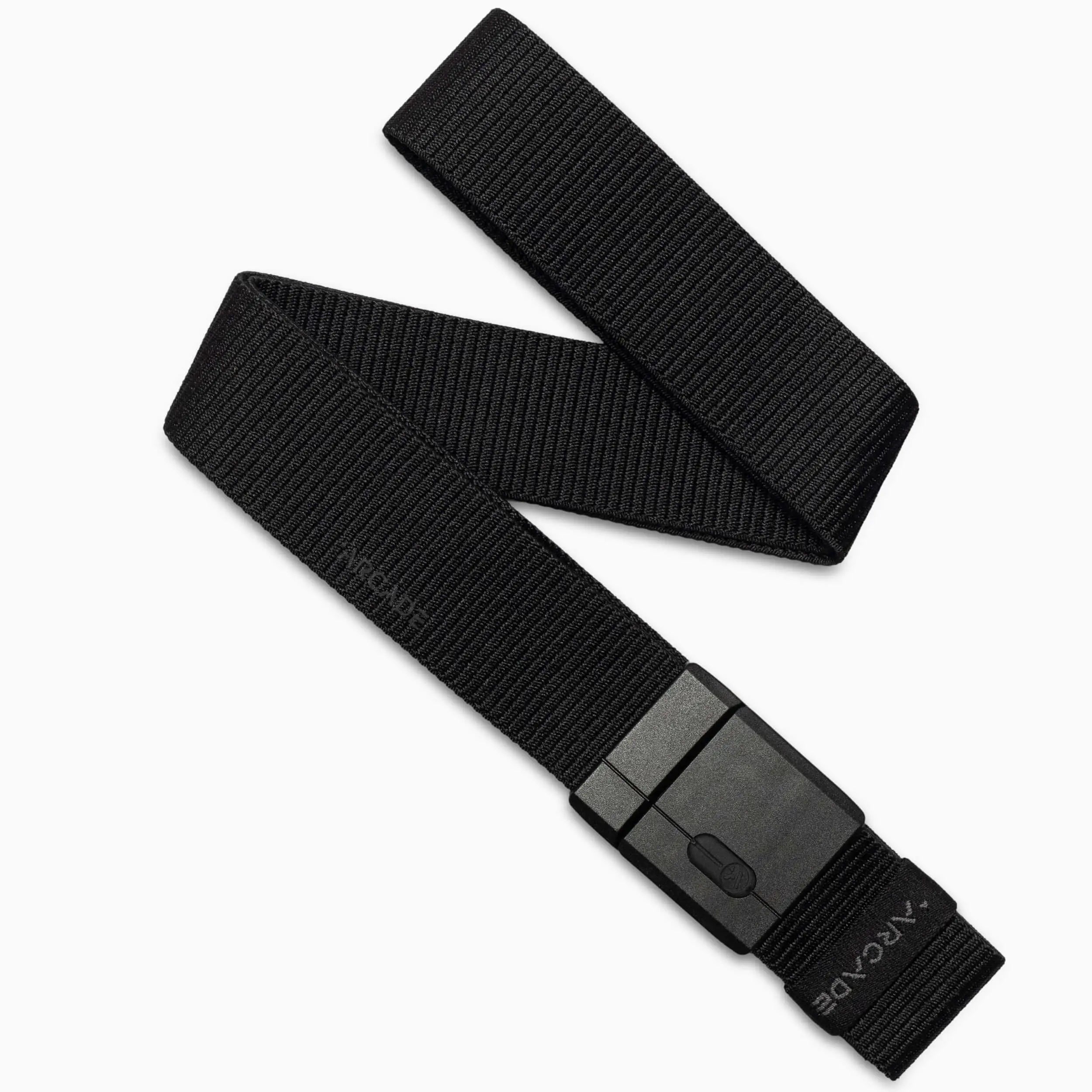 Black belt with a plastic buckle on a white background | XSports