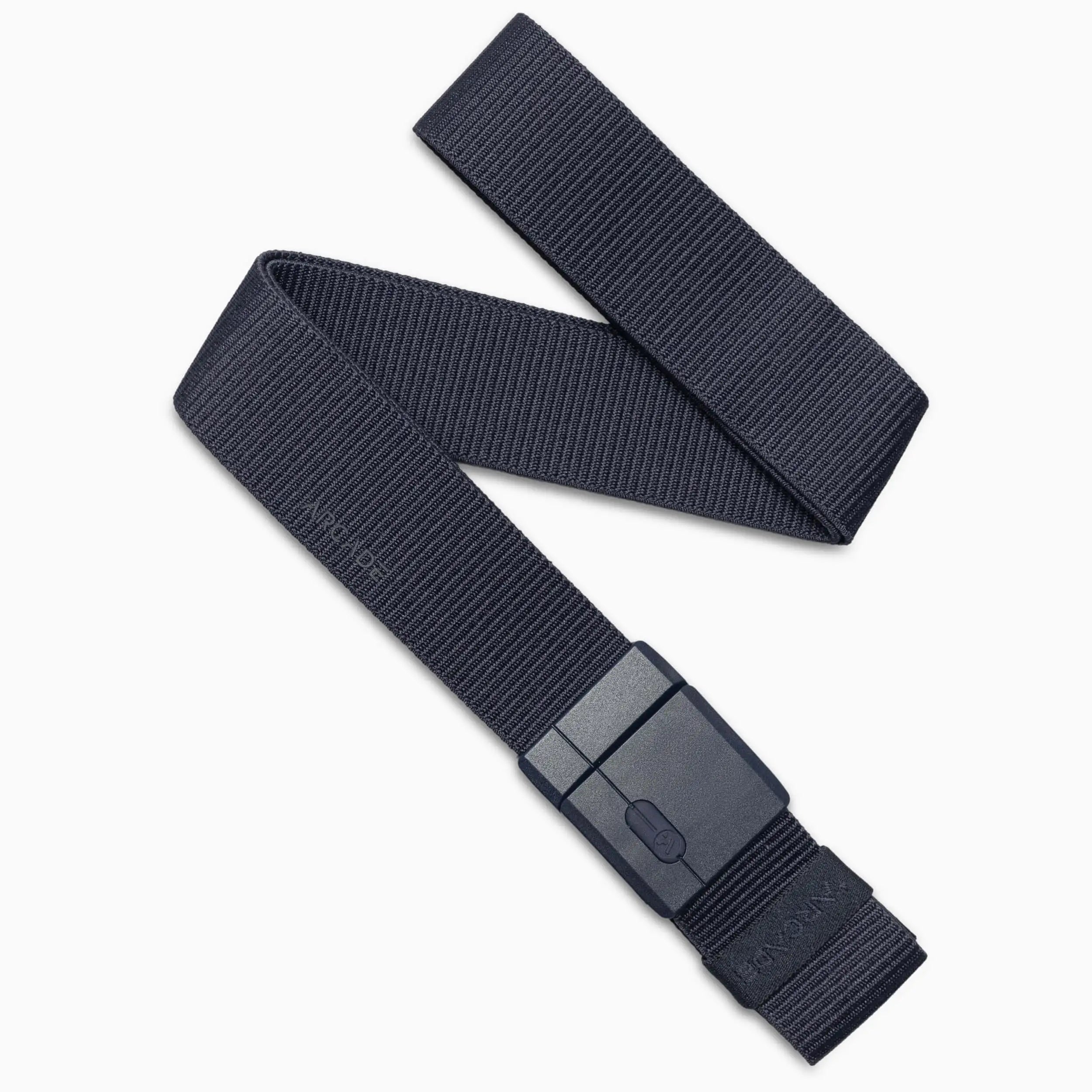 Navy blue belt with a plastic buckle on a white background | XSports
