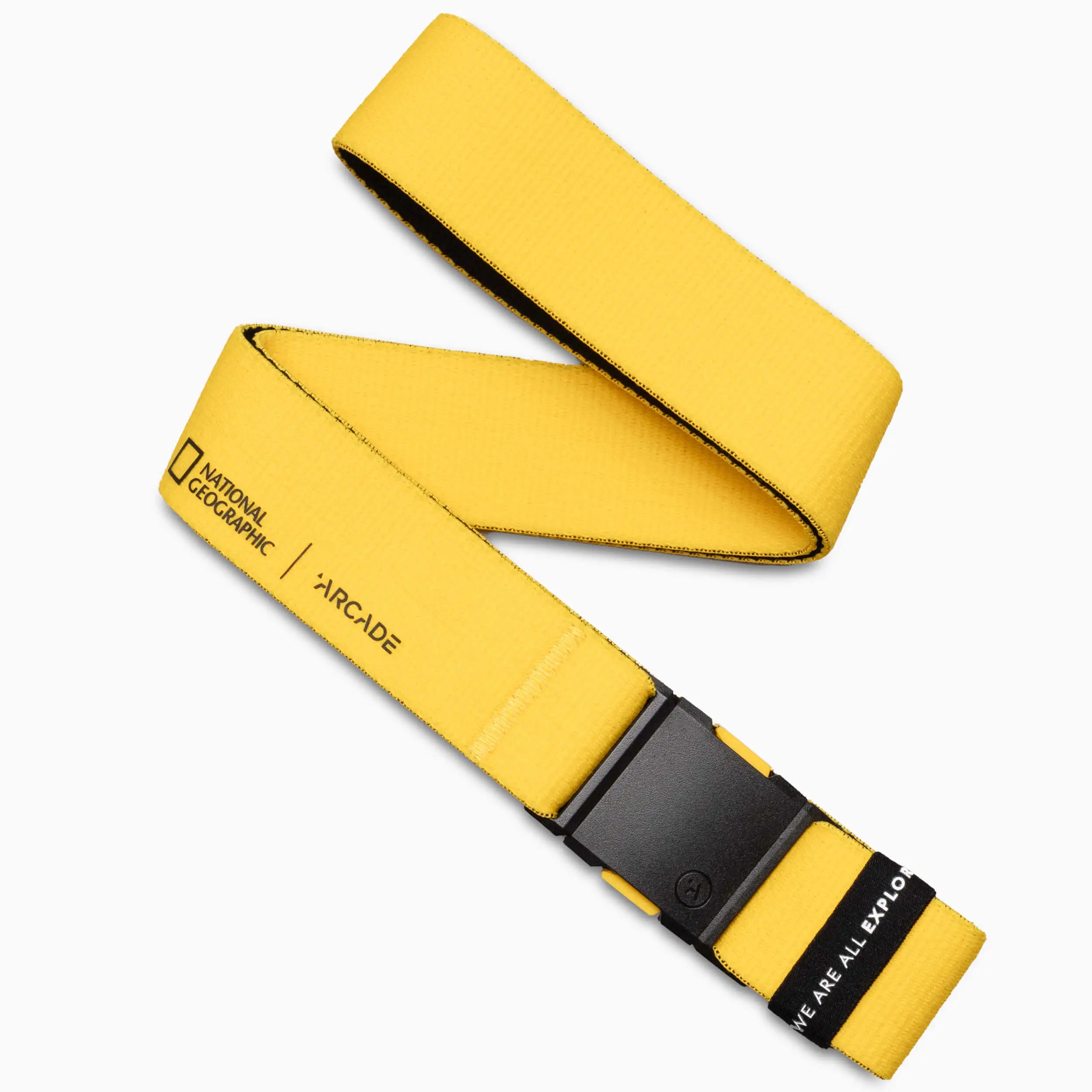 Yellow belt with black buckle on a white background | XSports