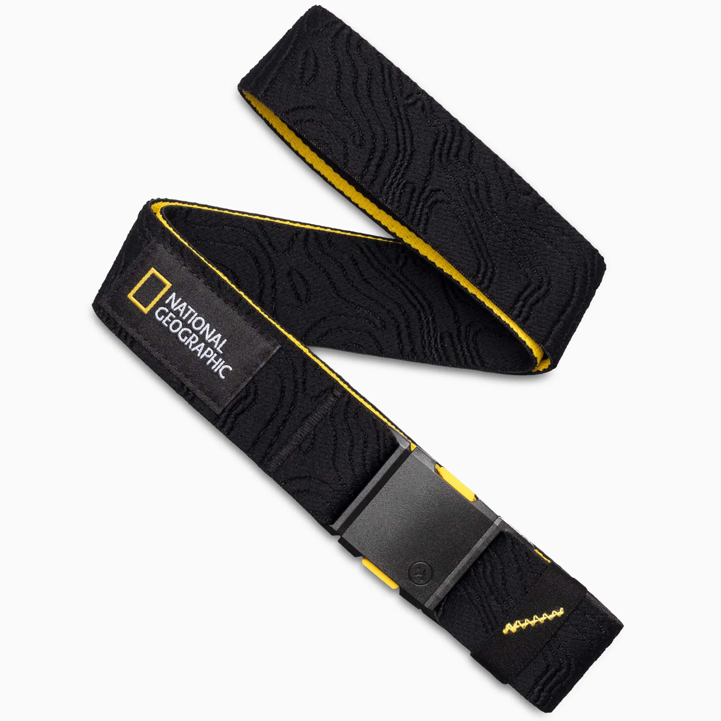 Black belt with yellow accents and National Geographic logo on a white background | XSprots