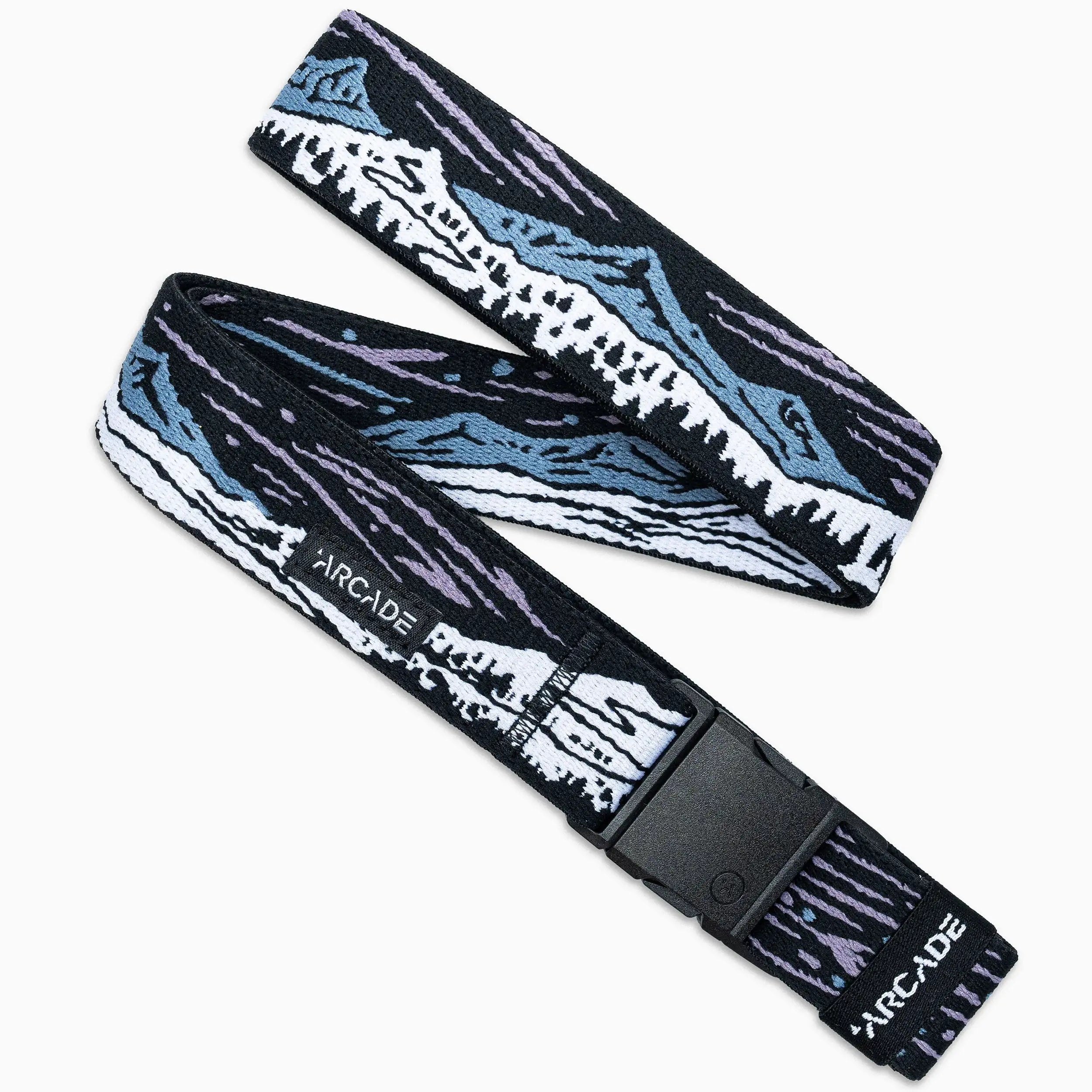 Woven belt with mountain design and Arcade branding on a white background | XSports